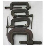 Lot of 4 medium metal clamps