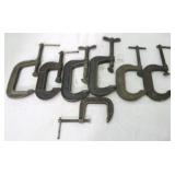 Lot of 7 small/medium metal clamps