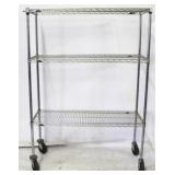 Metal rolling 3 tier rack