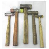 Lot of 5 Double Ended Hammers