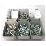 Set of 6 Metal Storage Bins w/ Contents