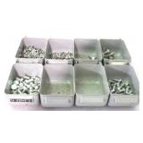 8 Bins with assorted hardware