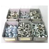 Set of 6 Metal Storage Bins w/ Contents