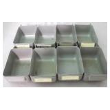 Set of 8 Metal Storage Bins