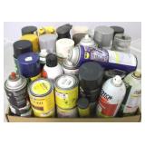Tray Lot of Assorted Spray paints, etc