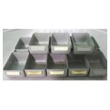 Set of 13 Metal Storage Bins