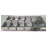 Set of 12 Metal Storage Bins