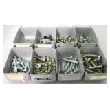 Set of 8 Metal Storage Bins w/ Contents