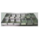 Set of 12 Metal Storage Bins
