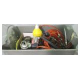 Plastic Storage bin w/ contents