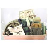 Plastic Storage bin w/ contents