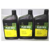 3 Bottles of John Deere Plus-50II Motor Oil