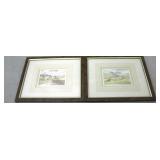 Pair of Framed Prints- signed/numbered