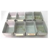 Set of 8 Metal Storage Bins