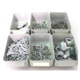 Set of 6 Metal Storage Bins w/ Contents