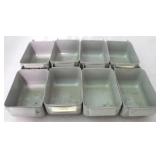 Set of 8 Metal Storage Bins