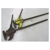 Lot of 2 Heavy Duty Clamp Tools