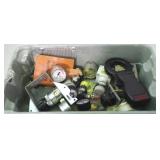 Plastic Storage Bin w/ Contents