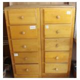 Wood Storage Cabinet 10-drawers