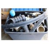 Plastic Tote Full of Assorted Items