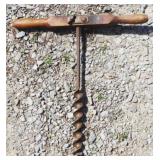 Antique Wood Hand Drill - 16 x 17