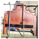 Wood Headboard w/ Metal Frame - Queen