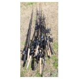 Lot of Assorted Fishing Rods & Reels