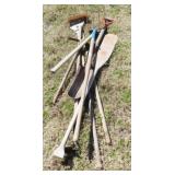 Lot of Assorted Yard Tools w/ Paddle
