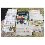 Lot of Assorted Fishing Lures/ Tackle Boxes
