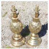 Pair of Brass Lamps