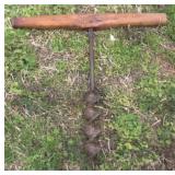 Antique Hand Drill 18 x 18 1/2