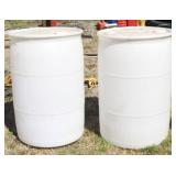 Lot of 2 Large Plastic Barrels