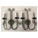 Pair wall sconces