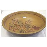 Painted wooden mixing bowl
