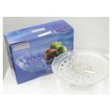 Pressed glass bowl & cake plate