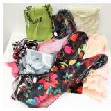 Assorted scarves & 2 purses