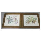 Pair framed prints