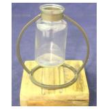 Glass vase on stand