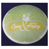 Metal lemon-lime button