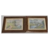 Pair framed Prints