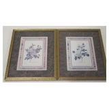 Pair framed prints