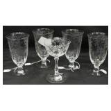 5 Pieces Fostoria Meadow Rose