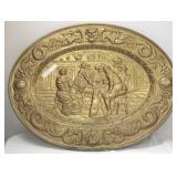 Oval brass wall plaque