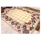 Rug with fruit design