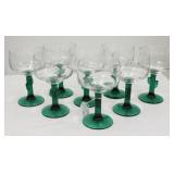 Set of 8 cactus stem margarita glasses