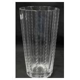 10" Wheel cut crystal vase