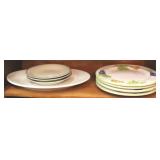 Shelf lot platter & plates