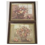 Pair framed prints