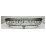 Oval bowl in metal rack