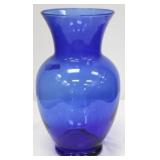 Blue glass vase